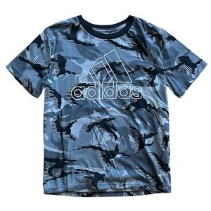 Boys Adidas Gray and Black Short Sleeve Tee, size S